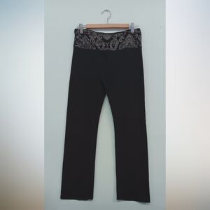 The Balance Collection by Marika High Waist Wide Leg Yoga Pants Dark Gray Blck M